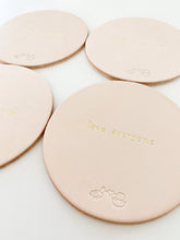 Load image into Gallery viewer, Gold Foil Leather Coaster Set
